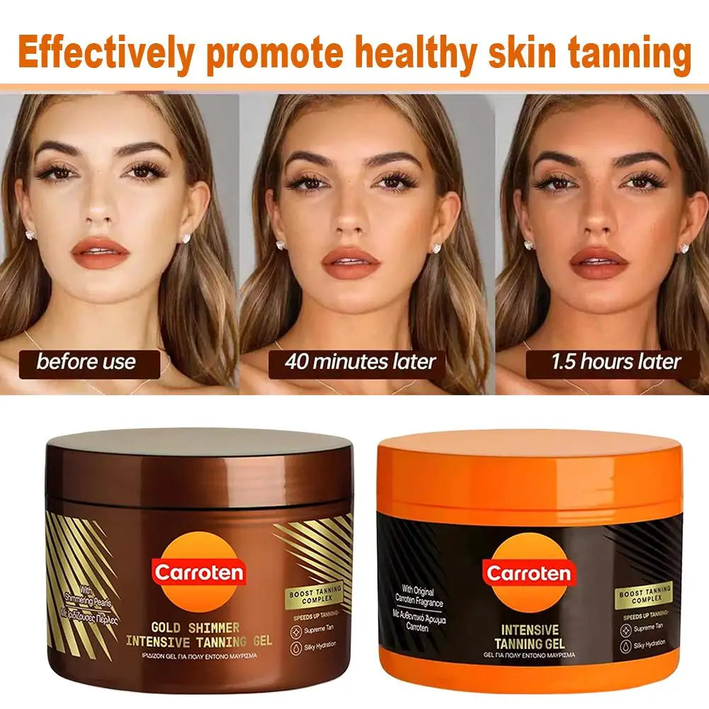 Intensive Tanning Gel Natural Dark Tanning Gel Accelerated Tanning, Tanning Cream Is Suitable for All Skin Types
