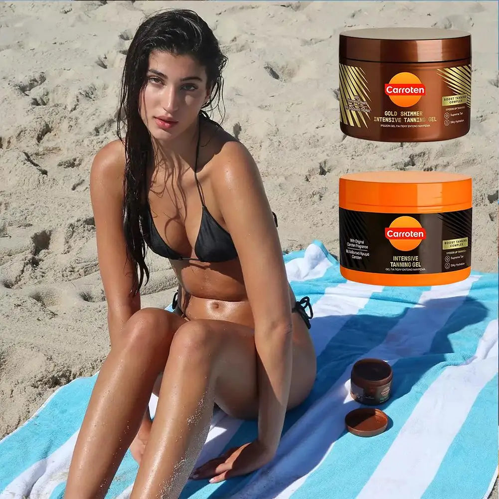 Intensive Tanning Gel Natural Dark Tanning Gel Accelerated Tanning, Tanning Cream Is Suitable for All Skin Types