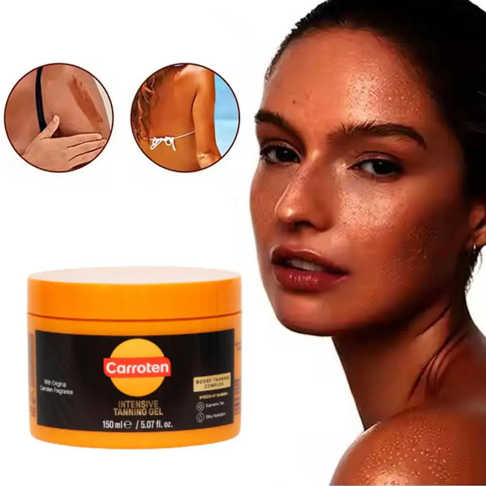 Carroten Intensive Tanning Gel Golden Shimmer Tanning Gel - Sunless Tanning Lotion Natural Tan Glow Beauty Darkening Gel