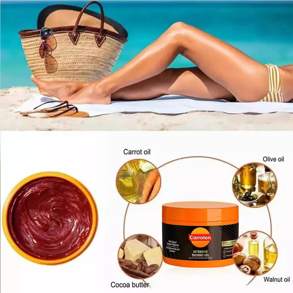 Intensive Tanning Gel Natural Dark Tanning Gel Accelerated Tanning, Tanning Cream Is Suitable for All Skin Types